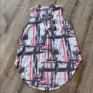 Sleeveless multicolored blouse